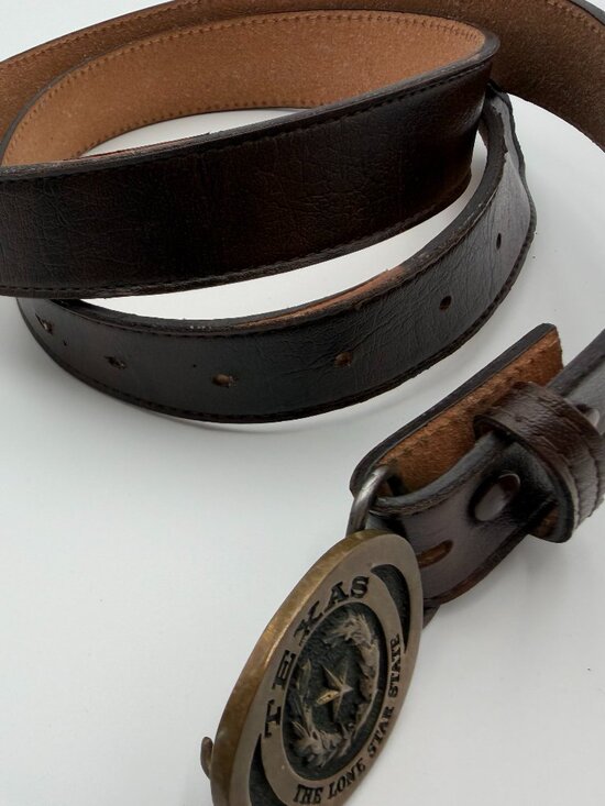 Texas Lone Star Leather Belt